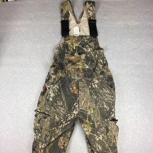 Vintage Field Staff by Mossy Oak Forest Floor Camo Bib Overalls Mens 34 Hunting